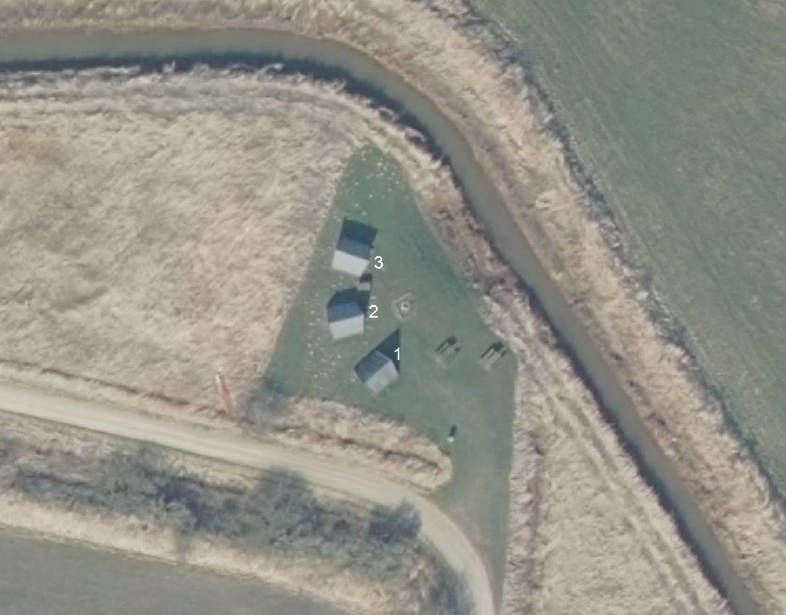 Foto med oversigt over shelters placering