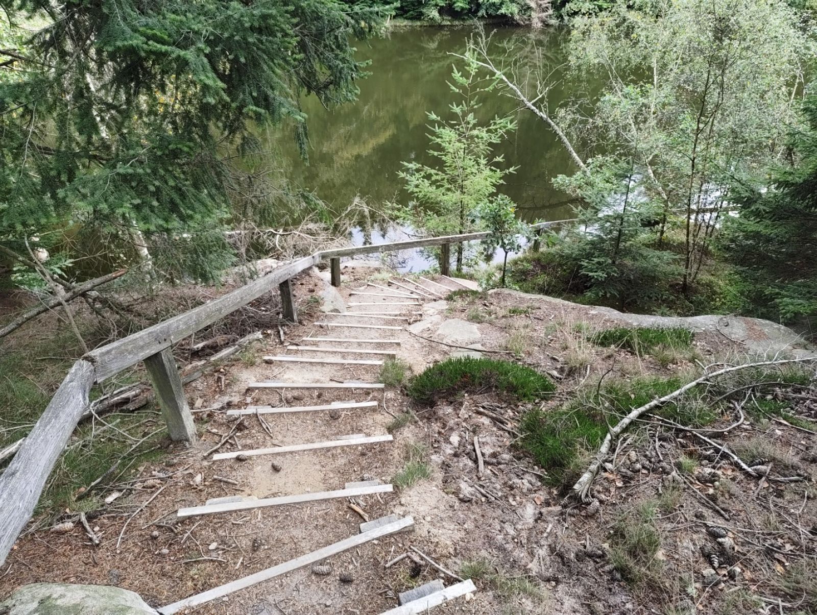 Trappe ned mod sø-