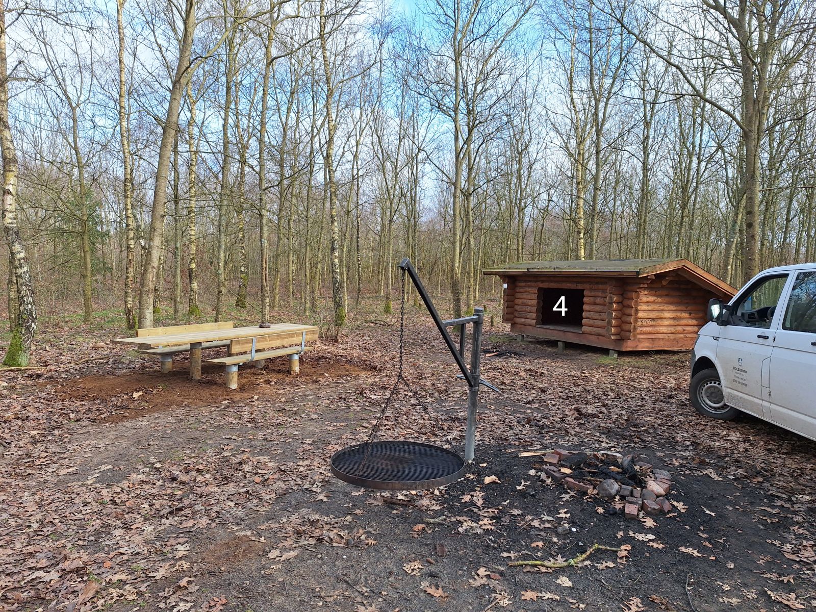 Foto af shelter 4 ved Tvis Kloster Kanoplads