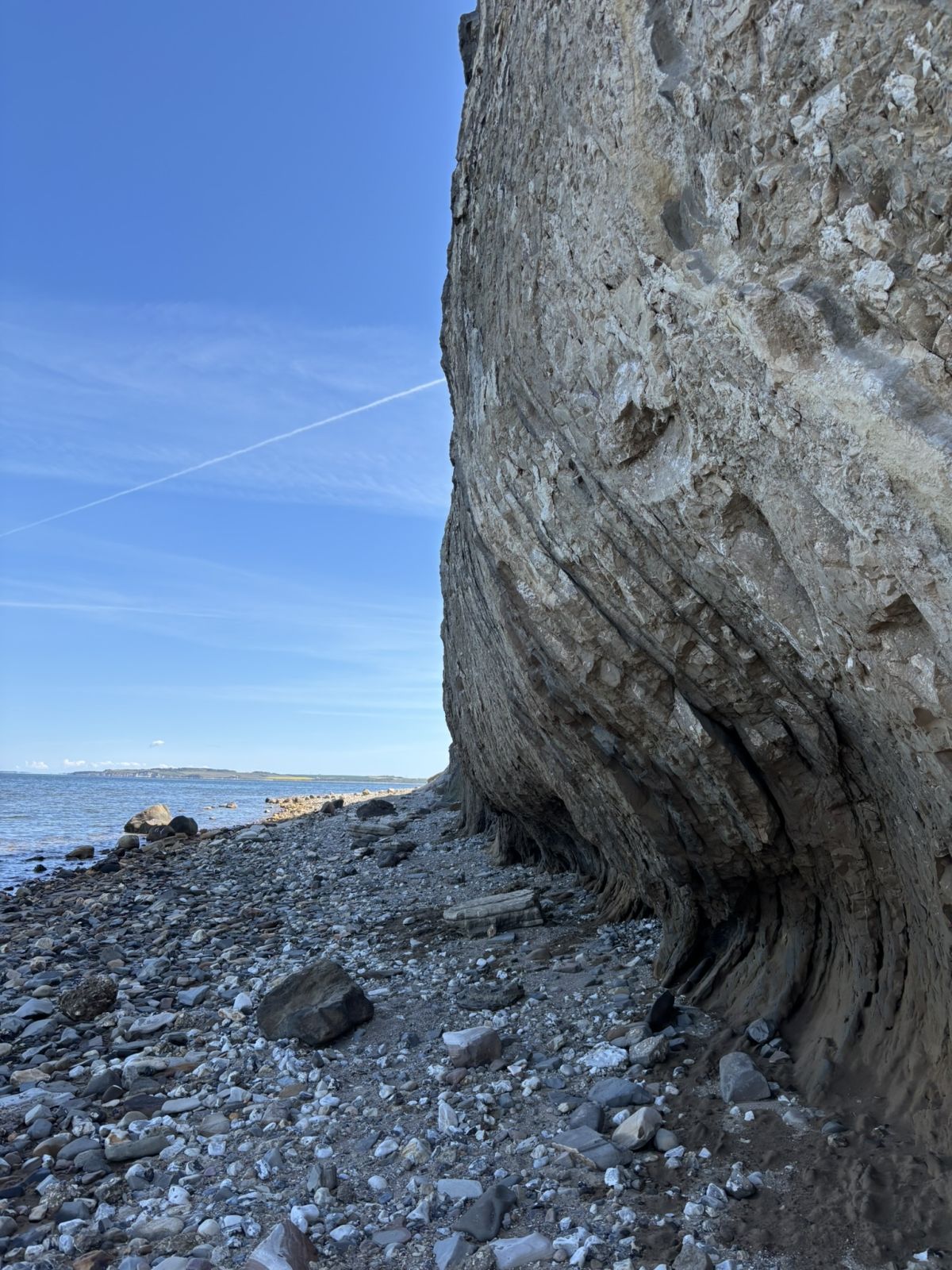 Molerklinterne langs stranden