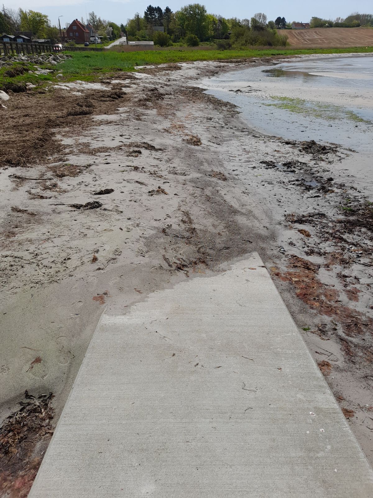 Overgangen mellem rampen og sandet. 