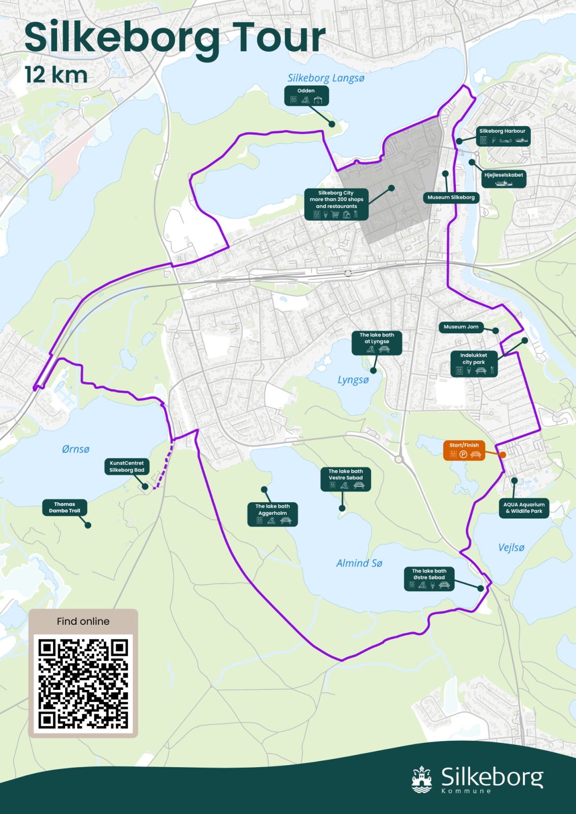 Kort over Silkeborg Tour