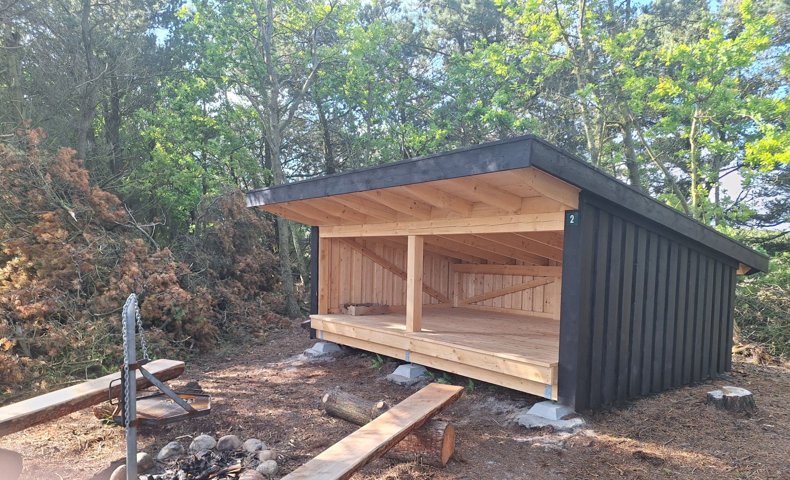 Billedet viser faciliteten med shelter 2