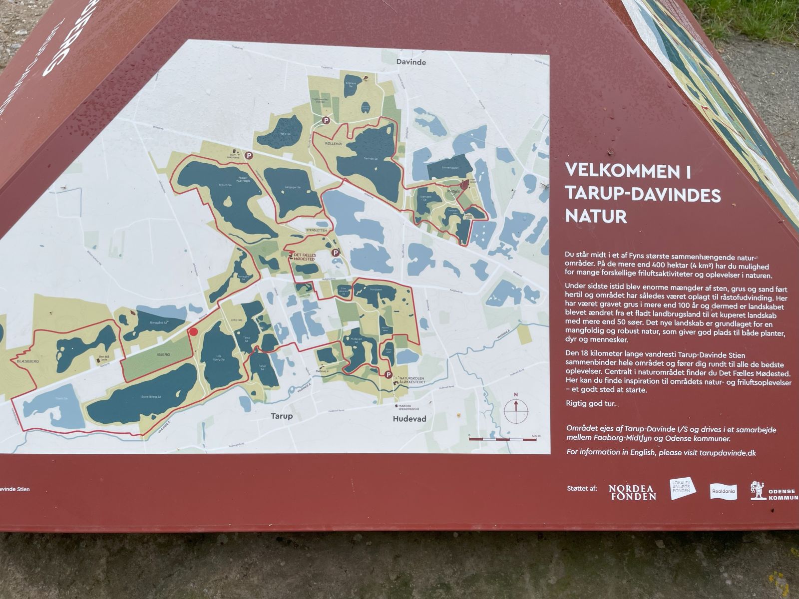 Kort over området på formidlingspyramiden.