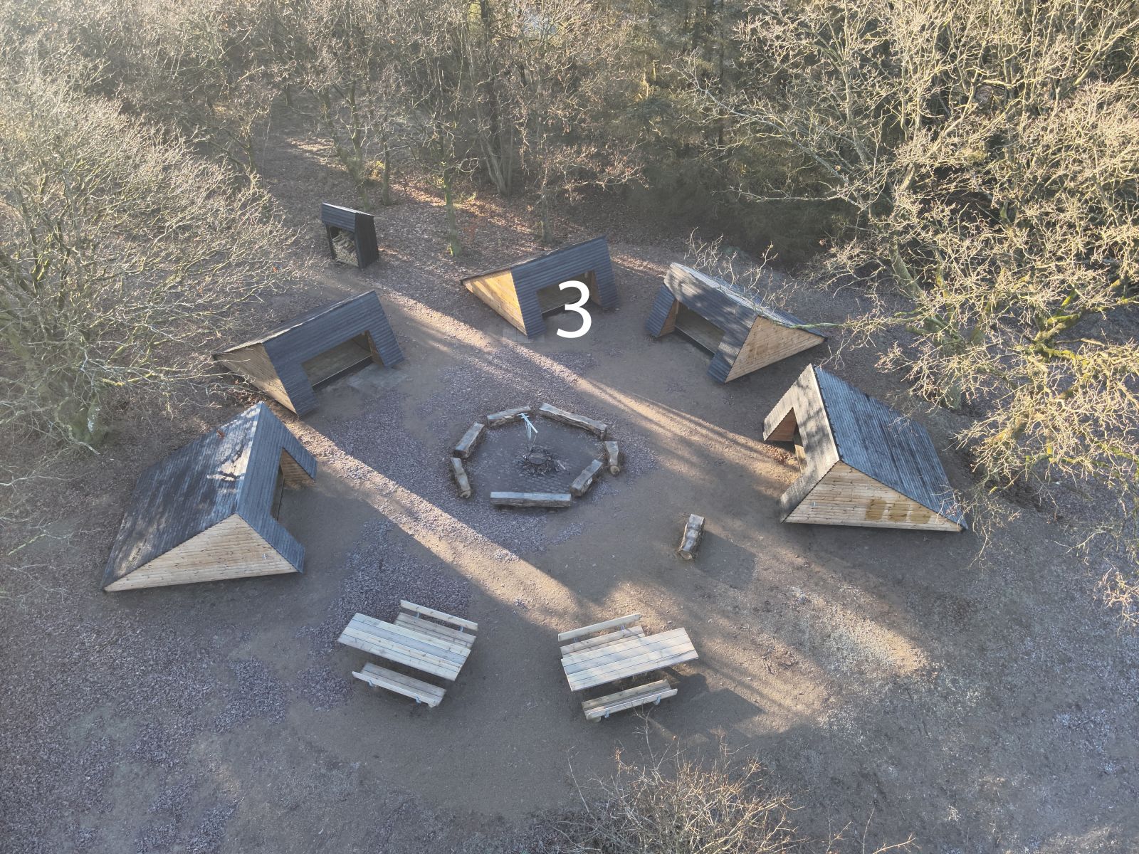 Foto der viser Placering af shelter 1