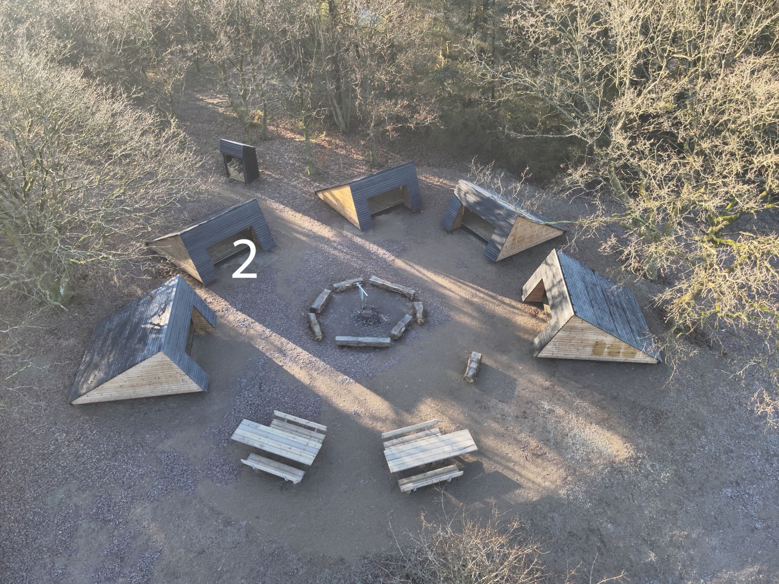 Foto der viser placering af shelter 2