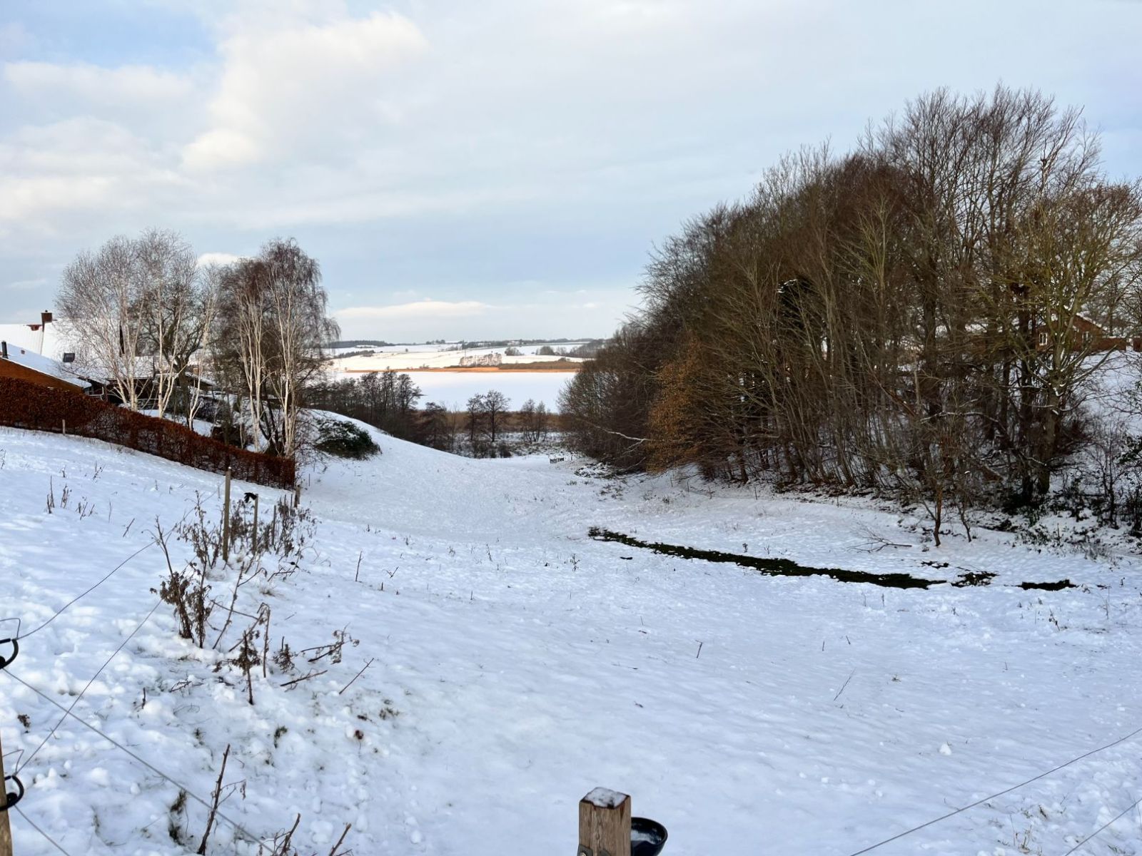 Billede af Djævlekløften med sne