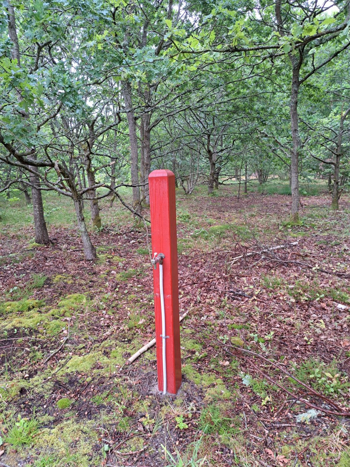 Drikkevandspost ved primitiv overnatningsplads Sdr. Nyland
