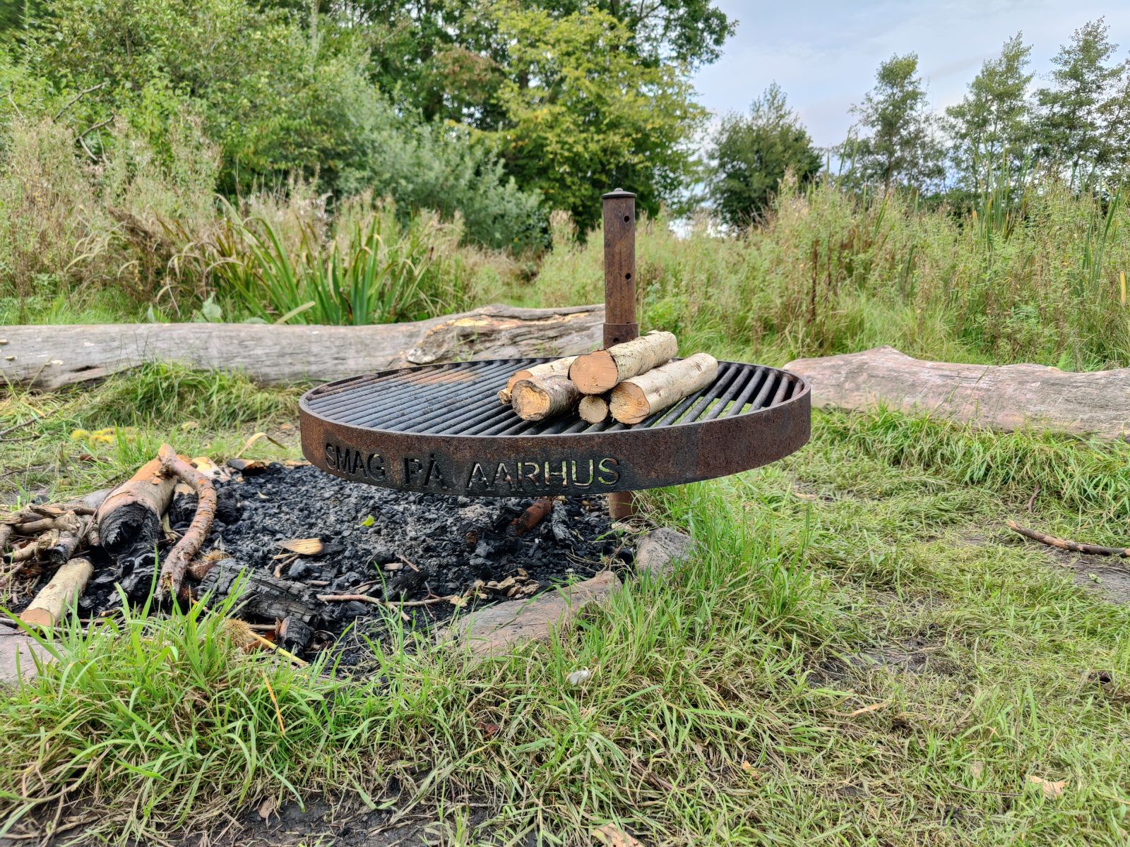 Bålplads med grillrist