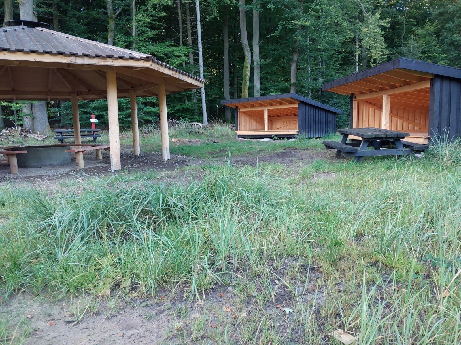 Oversigt over bålsted og shelters