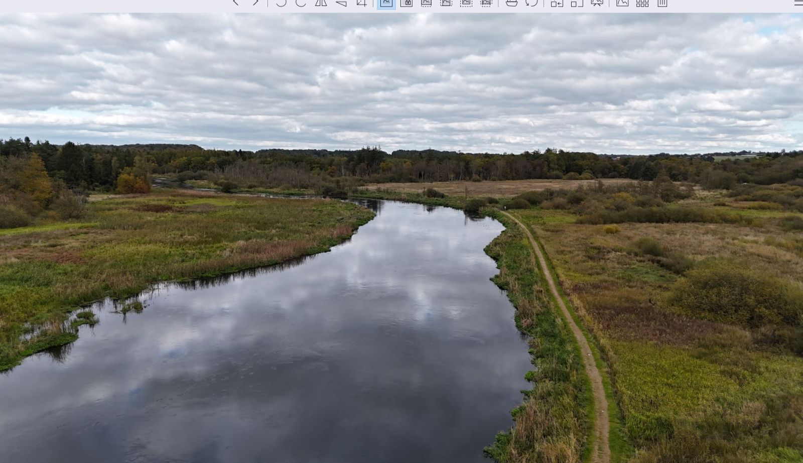 Foto fra Kongensbro mod Vejerslev Skov