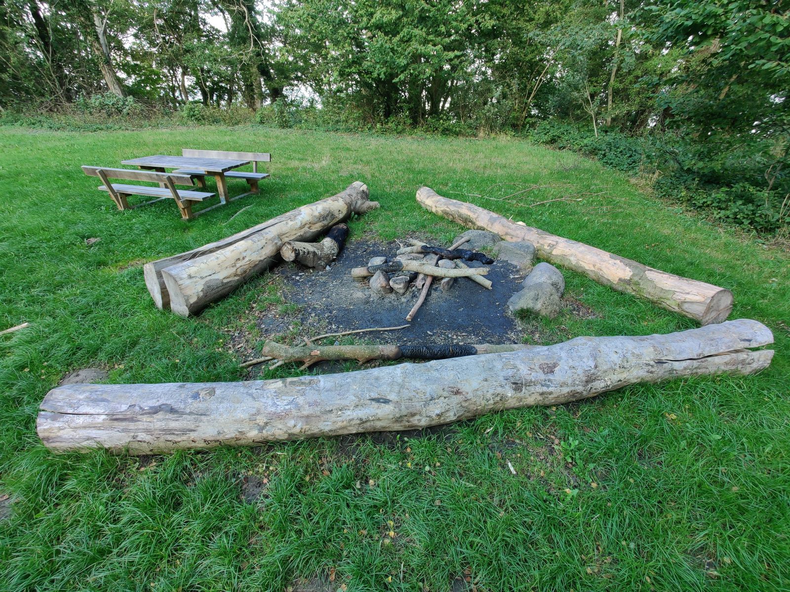 Bålplads i den sydlige del af Fløjstrup skov