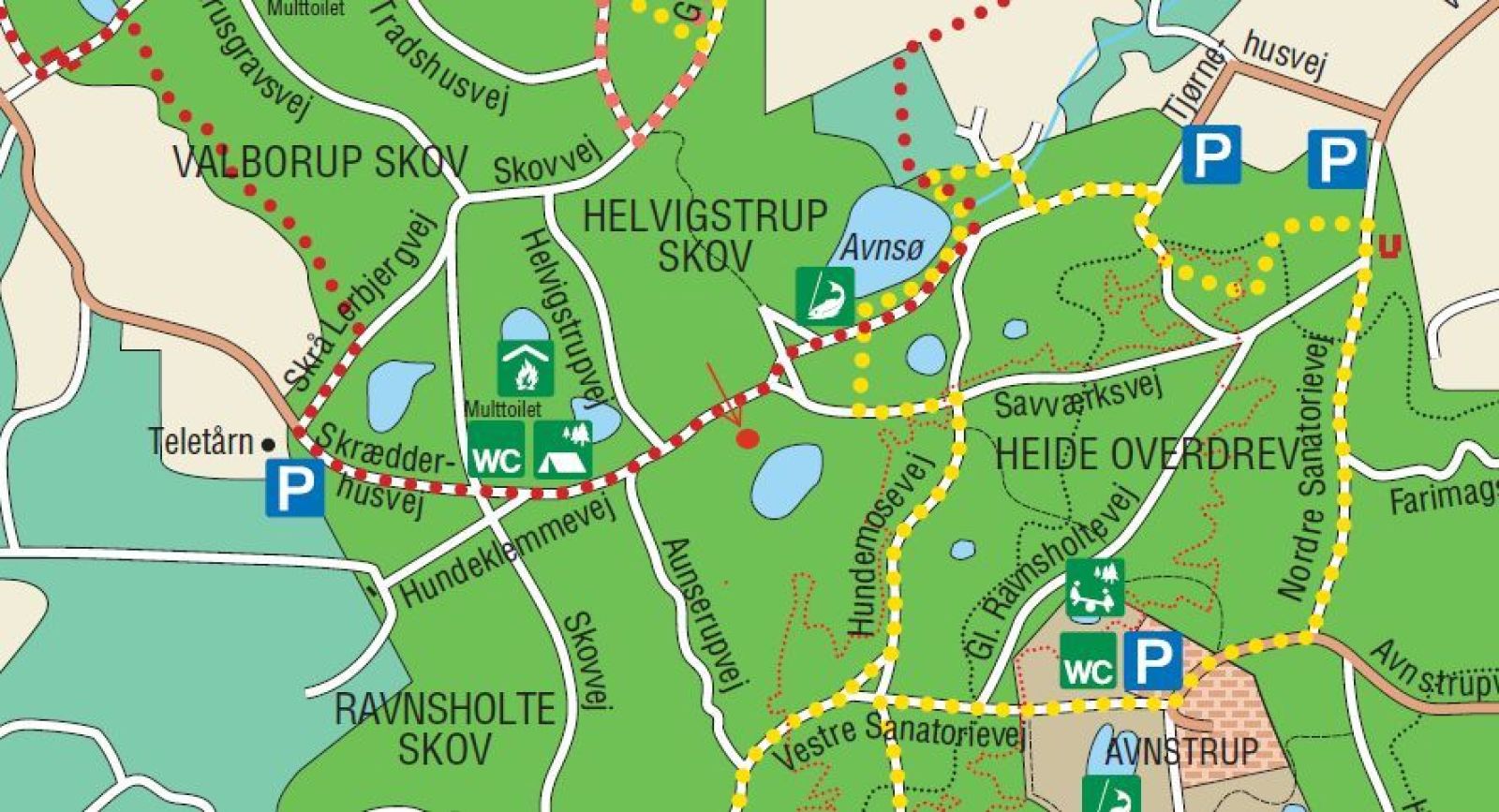 Kort over Bidstrupskoven