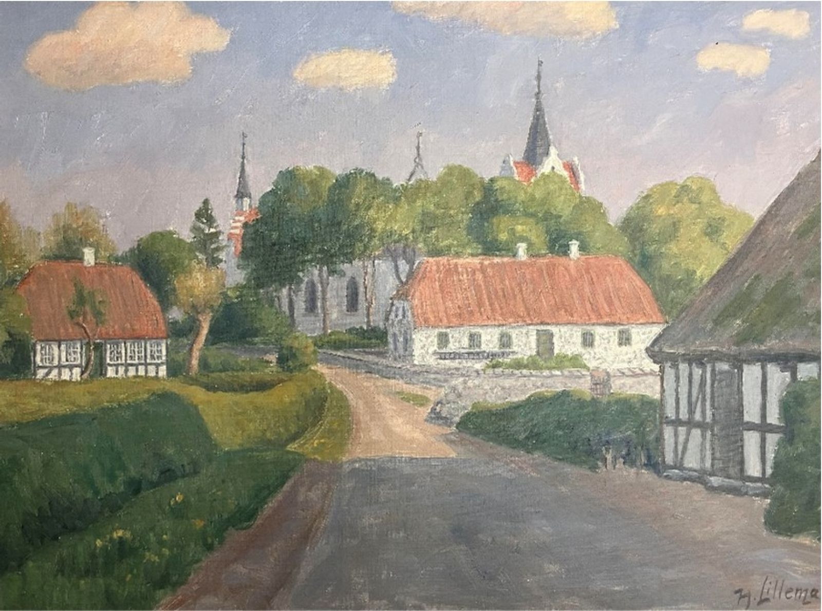 Maleri af Horne Kirke