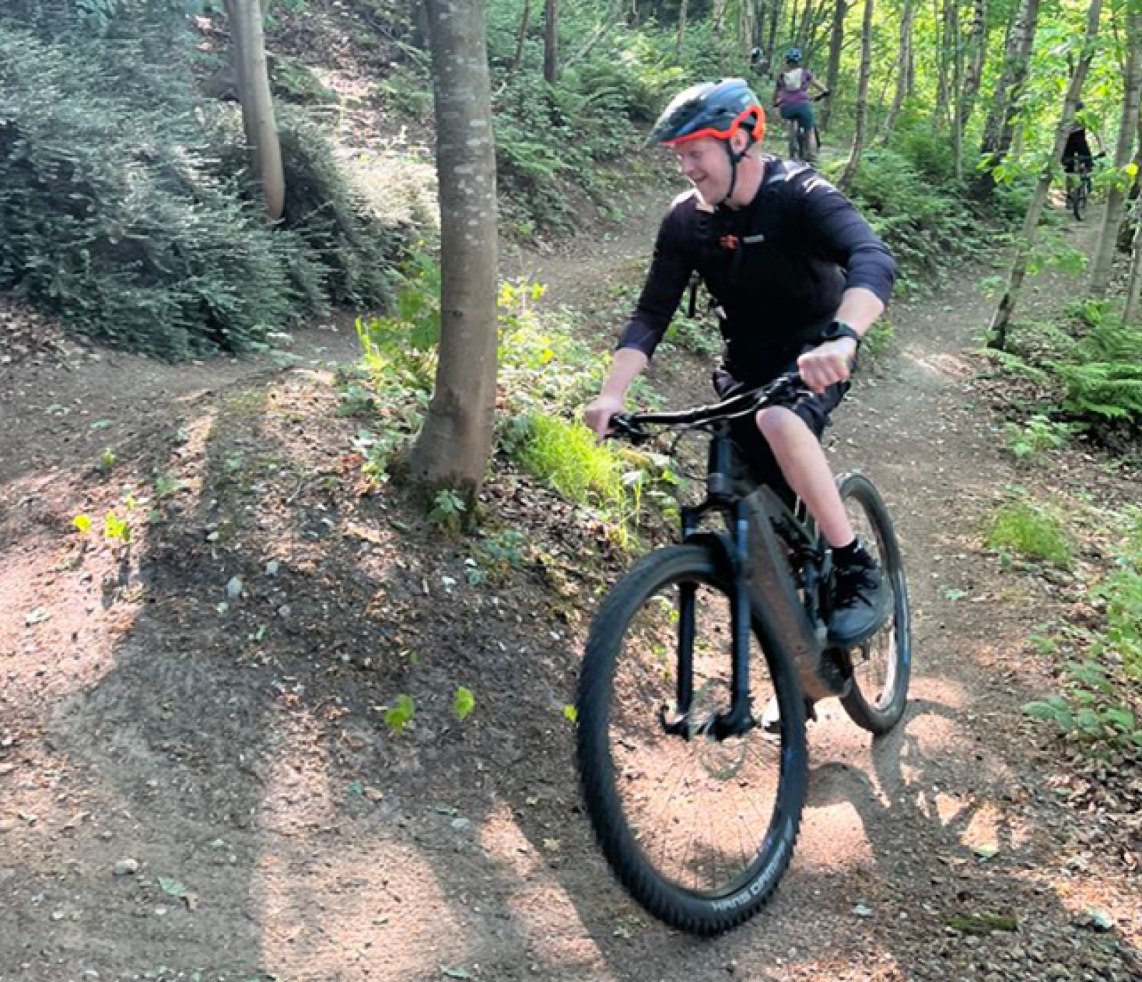 Mounitainbiker på Røversporet i Vissenbjerg