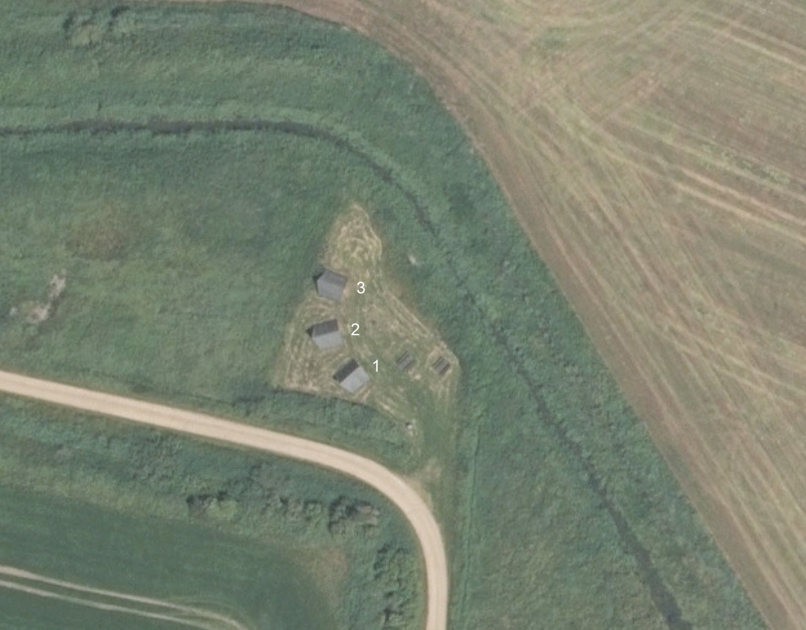 Foto med oversigt over shelters placering