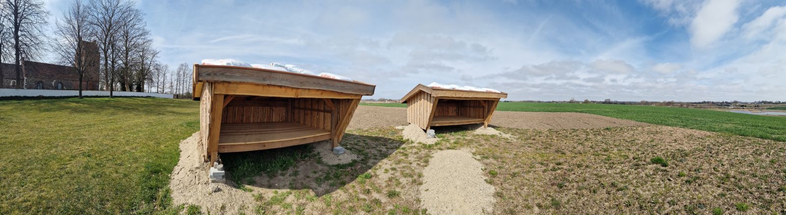 Shelterplads set fra øst, mod Snostrupvej