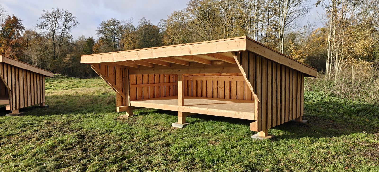 Billede af en af de 3 tre shelters