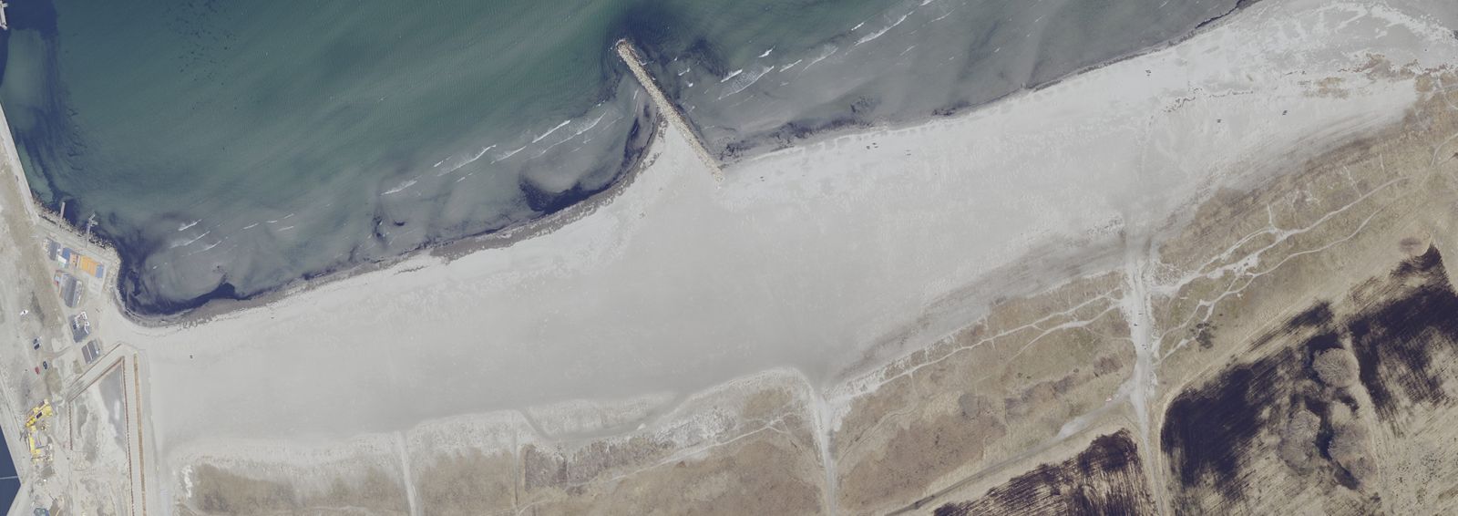 Luftfoto af Søndre Strand