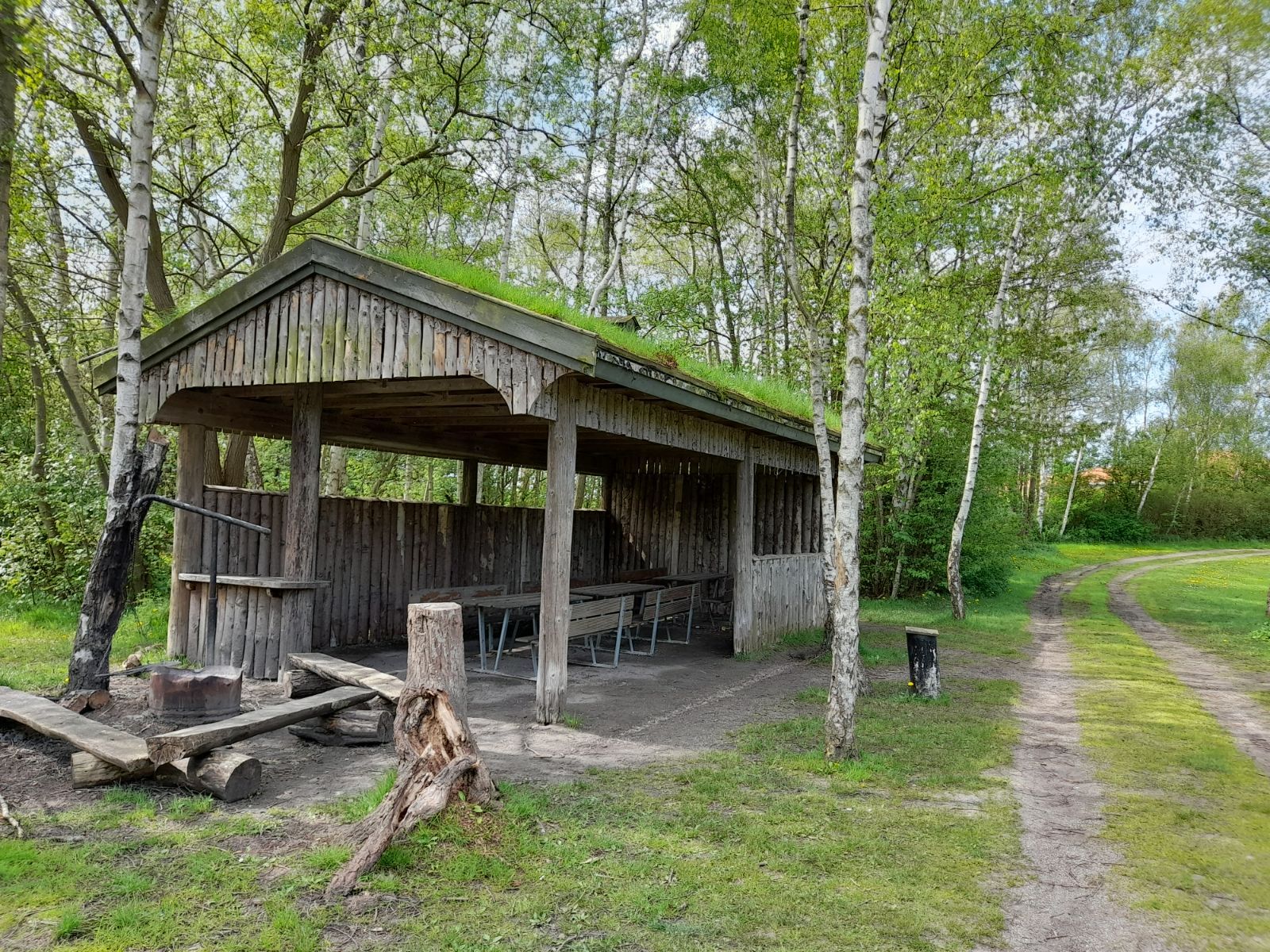 Afstanden fra rutens til madpakkehuset. 