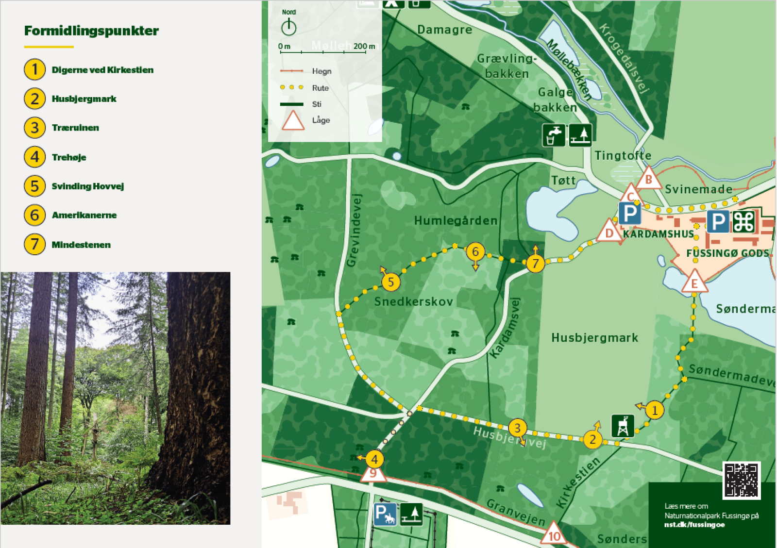 Billede af vandretursfolderens bagside foldet ud