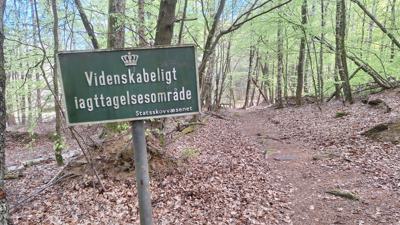 Skilt med teksten: Videnskabeligt iagttagelsesområde.