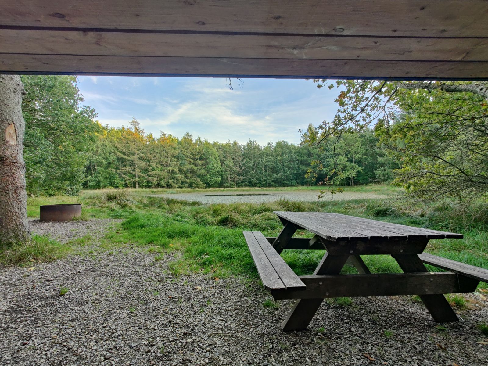 Udsigt ud over en lille sø