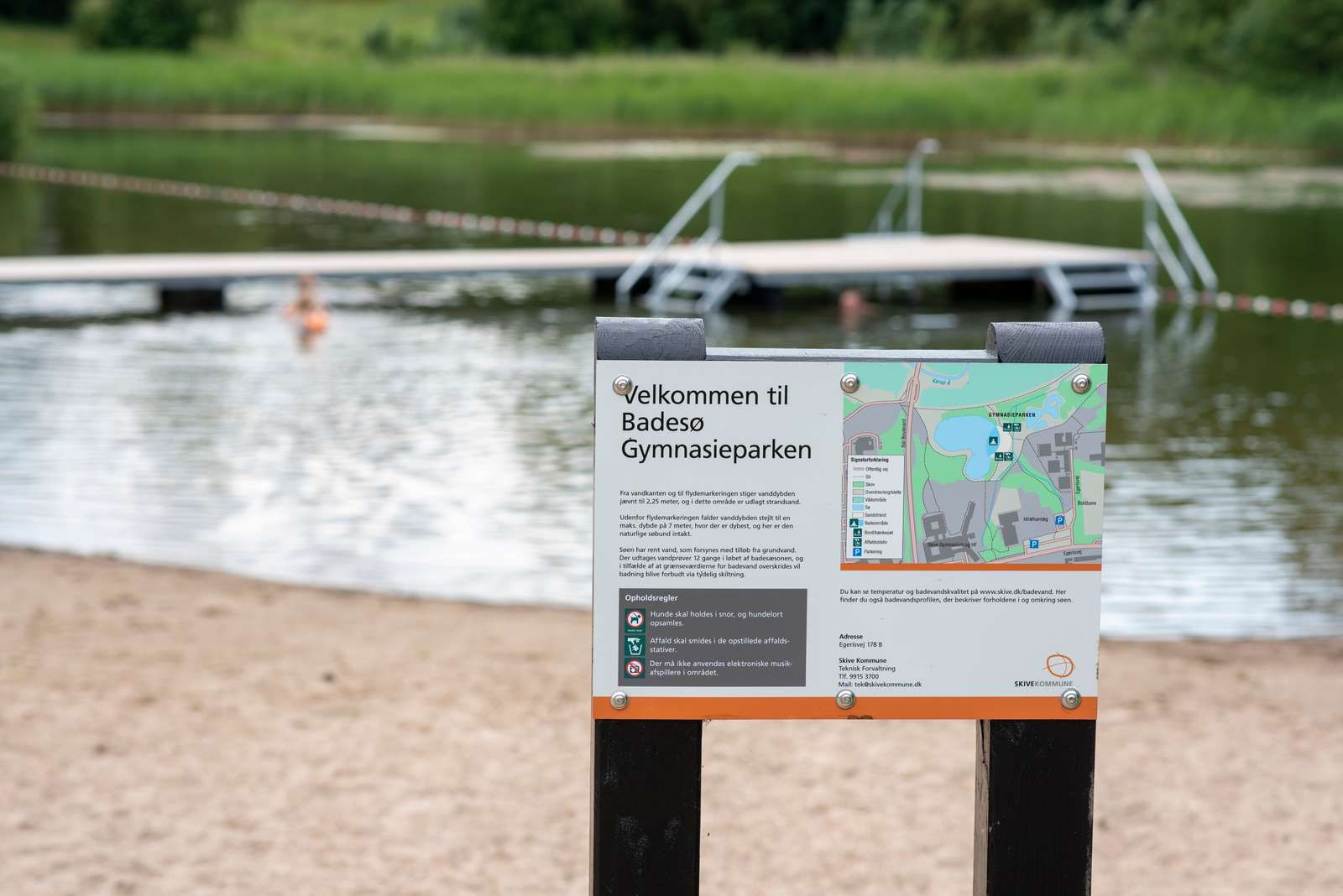 Badebro ved Gymnasiesøen