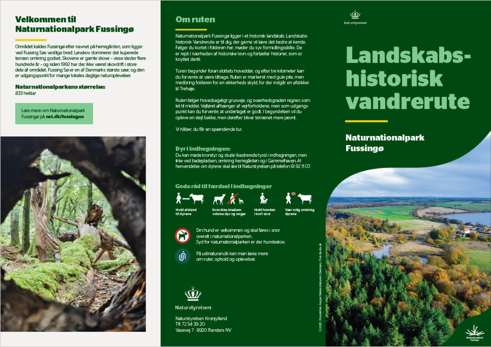 Billede af vandretursfolderens forside foldet ud