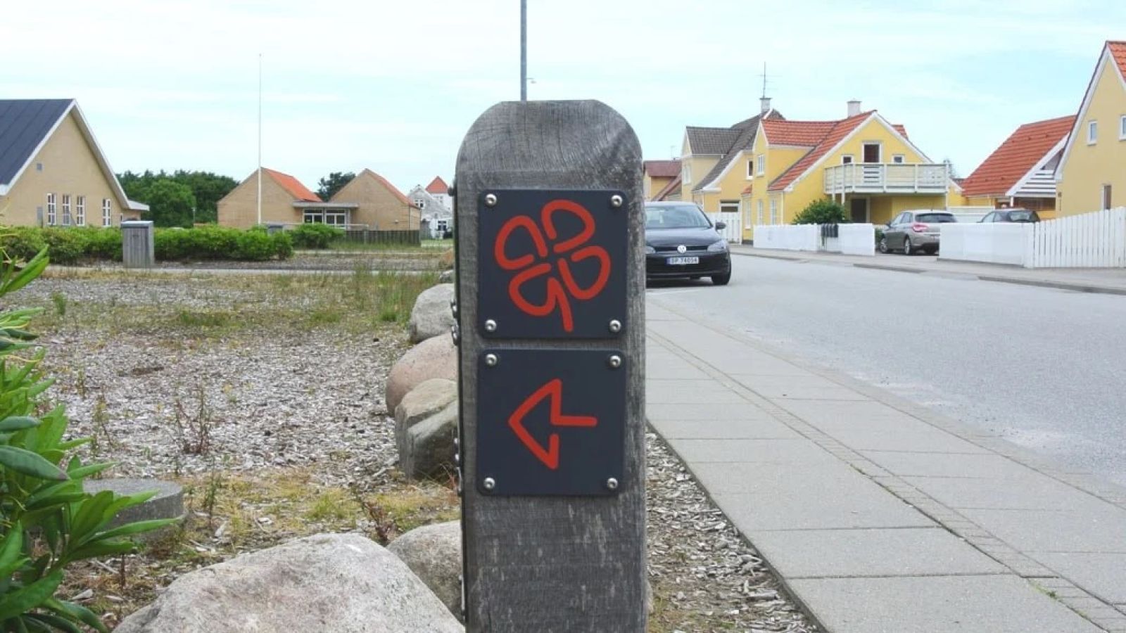 Afmærkning af rute, Løkken by.