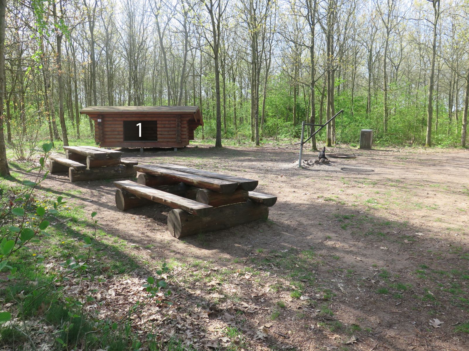 Foto af shelter 1 ved Tvis Kloster Kanoplads