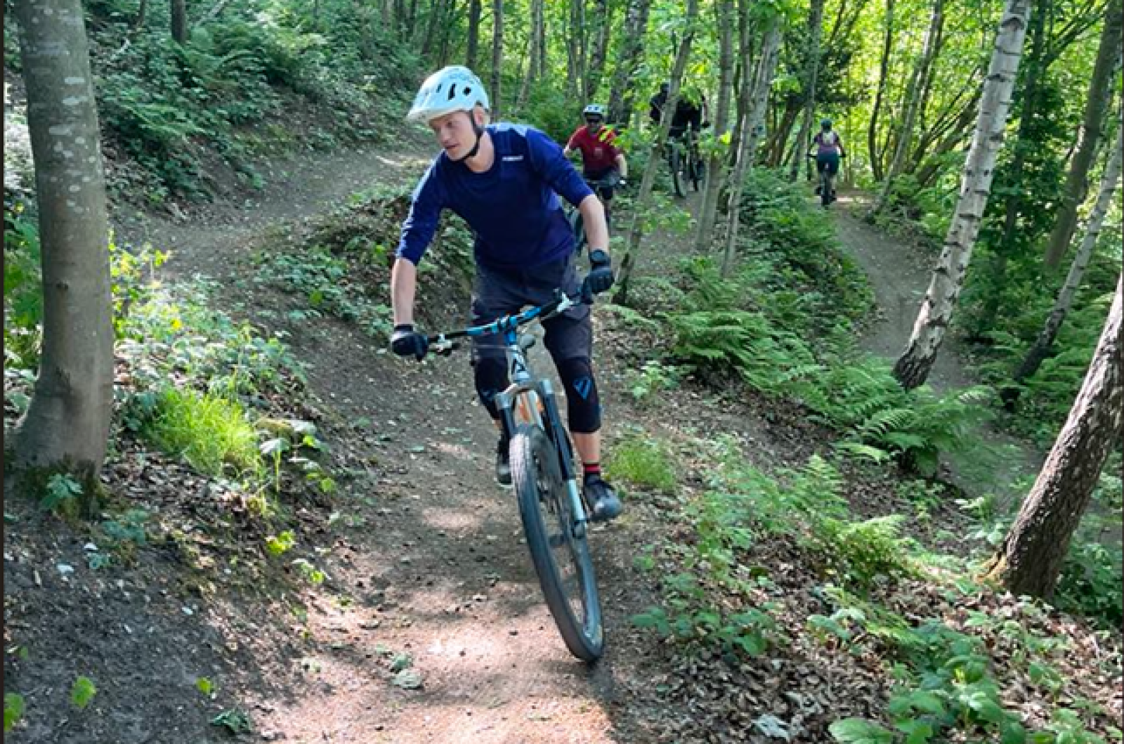 Mounitainbiker på Røversporet i Vissenbjerg