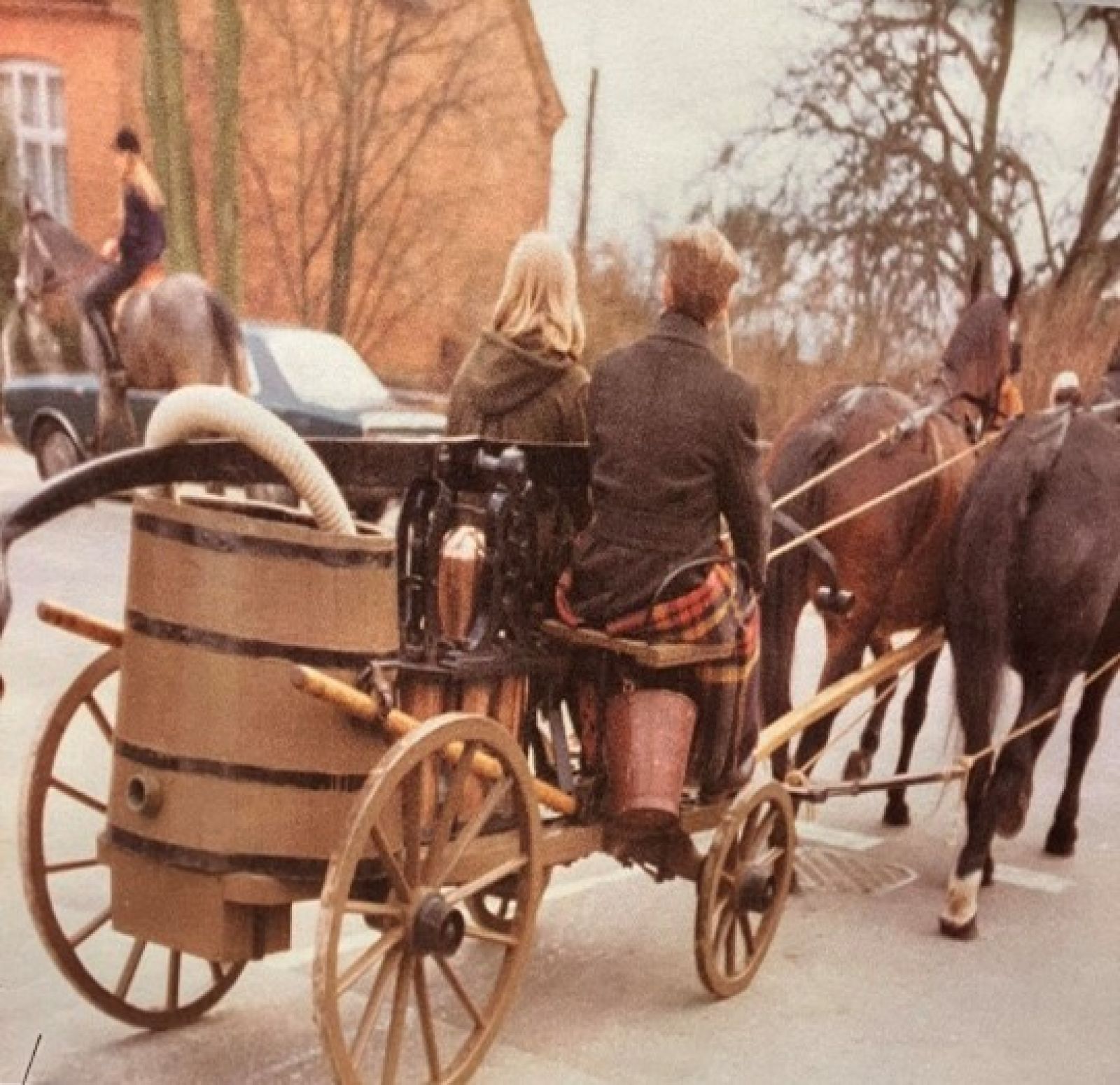 Kørsel med tønde med vand
