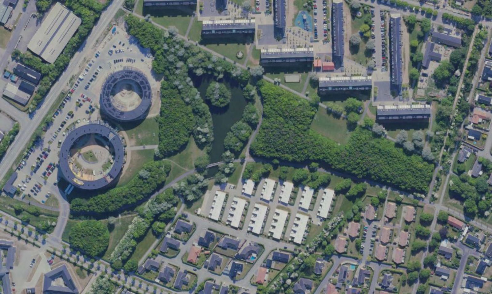 Luftfoto af arealet