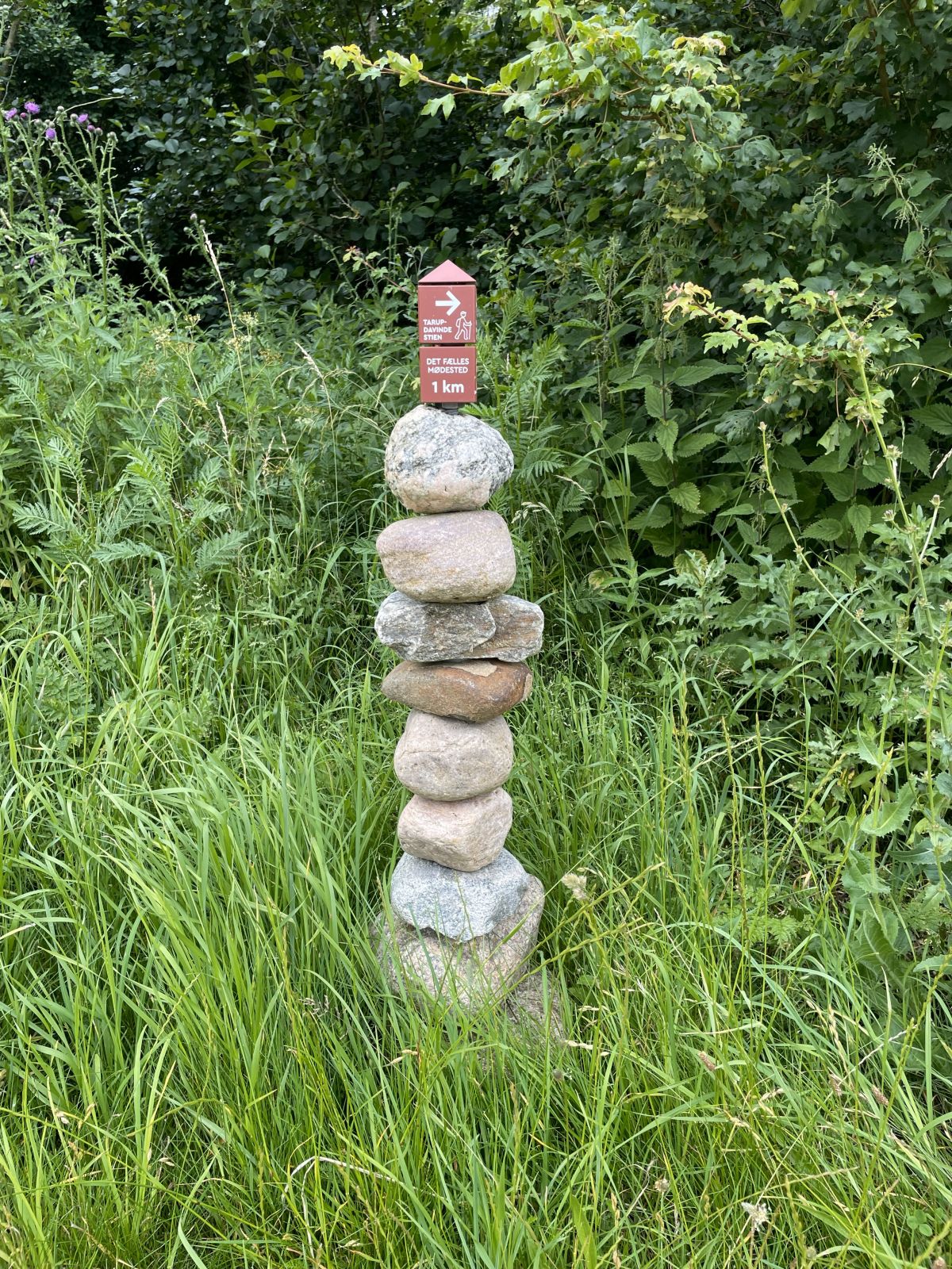 Følg stenvarden de 18 km rundt i området. 