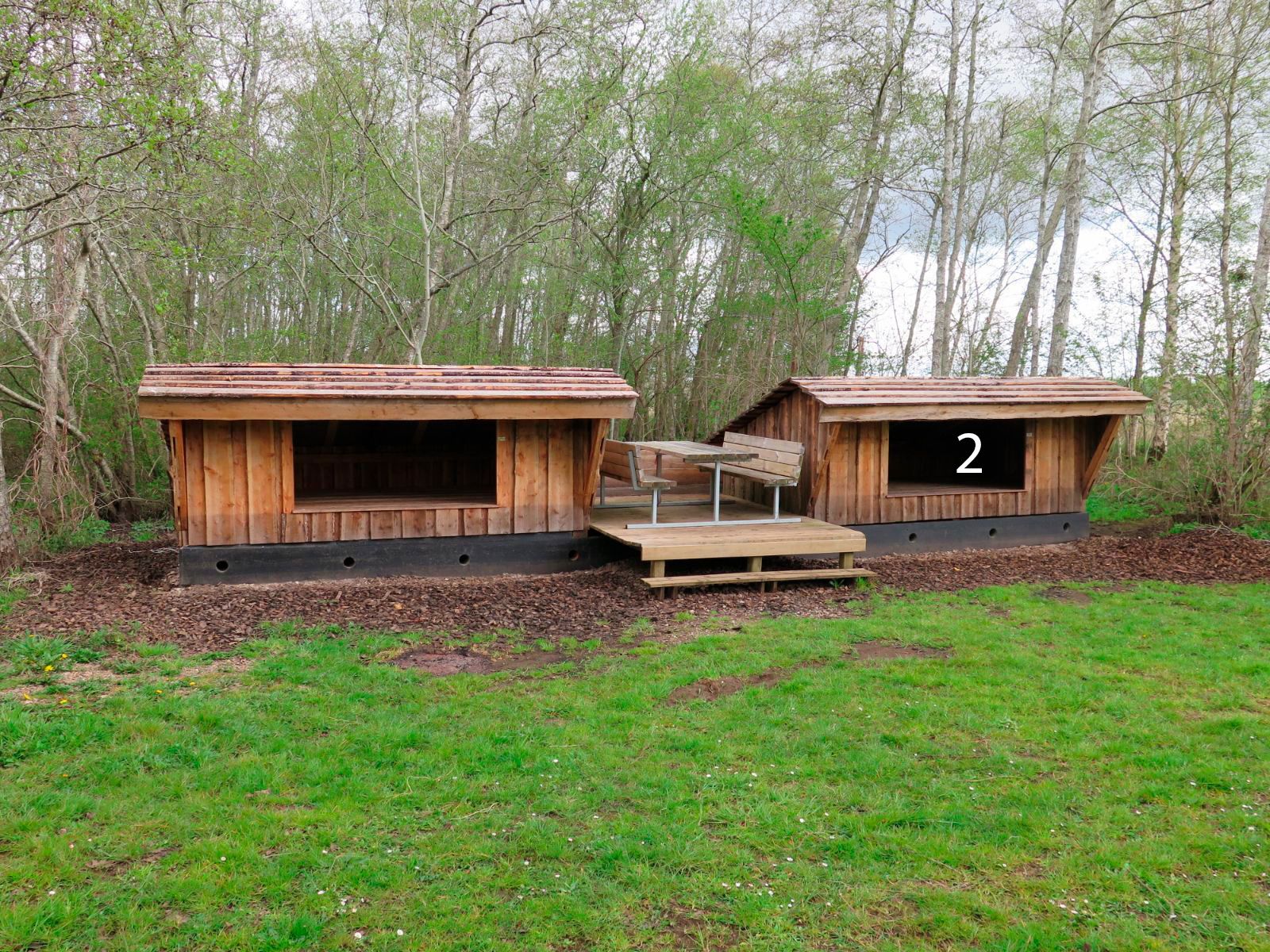 Foto af shelter 2 på Vemb kanoplads