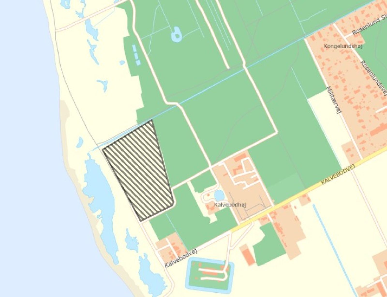 Tidligere fold ved Sydvestpynten hvor ridning i terræn er tilladt