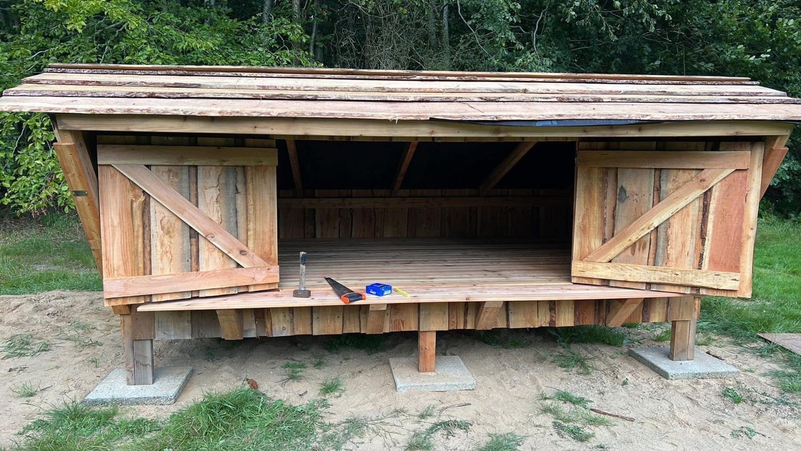 Shelteren set forfra