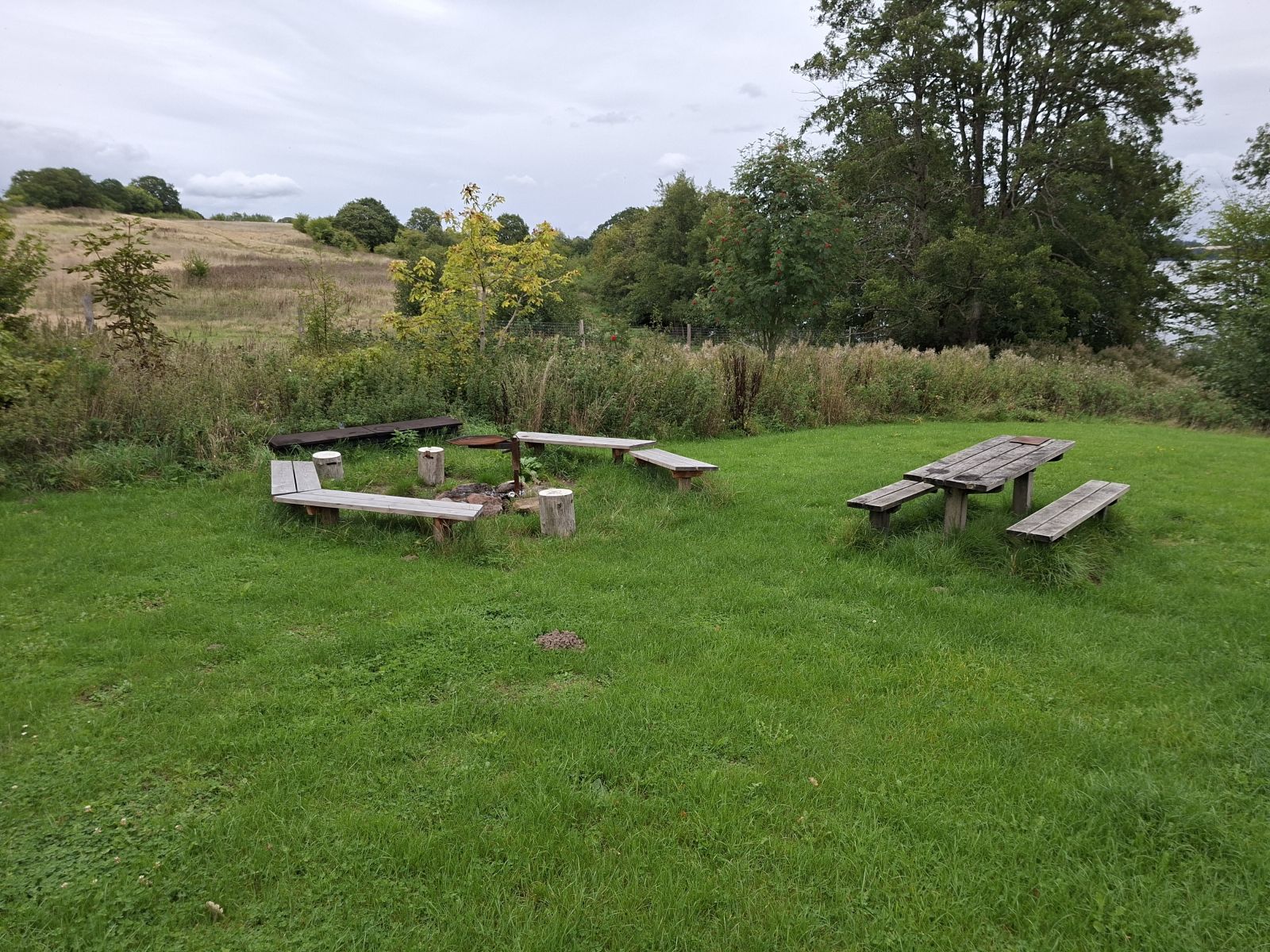 Bålplads ved Fussingø Søs badeplads