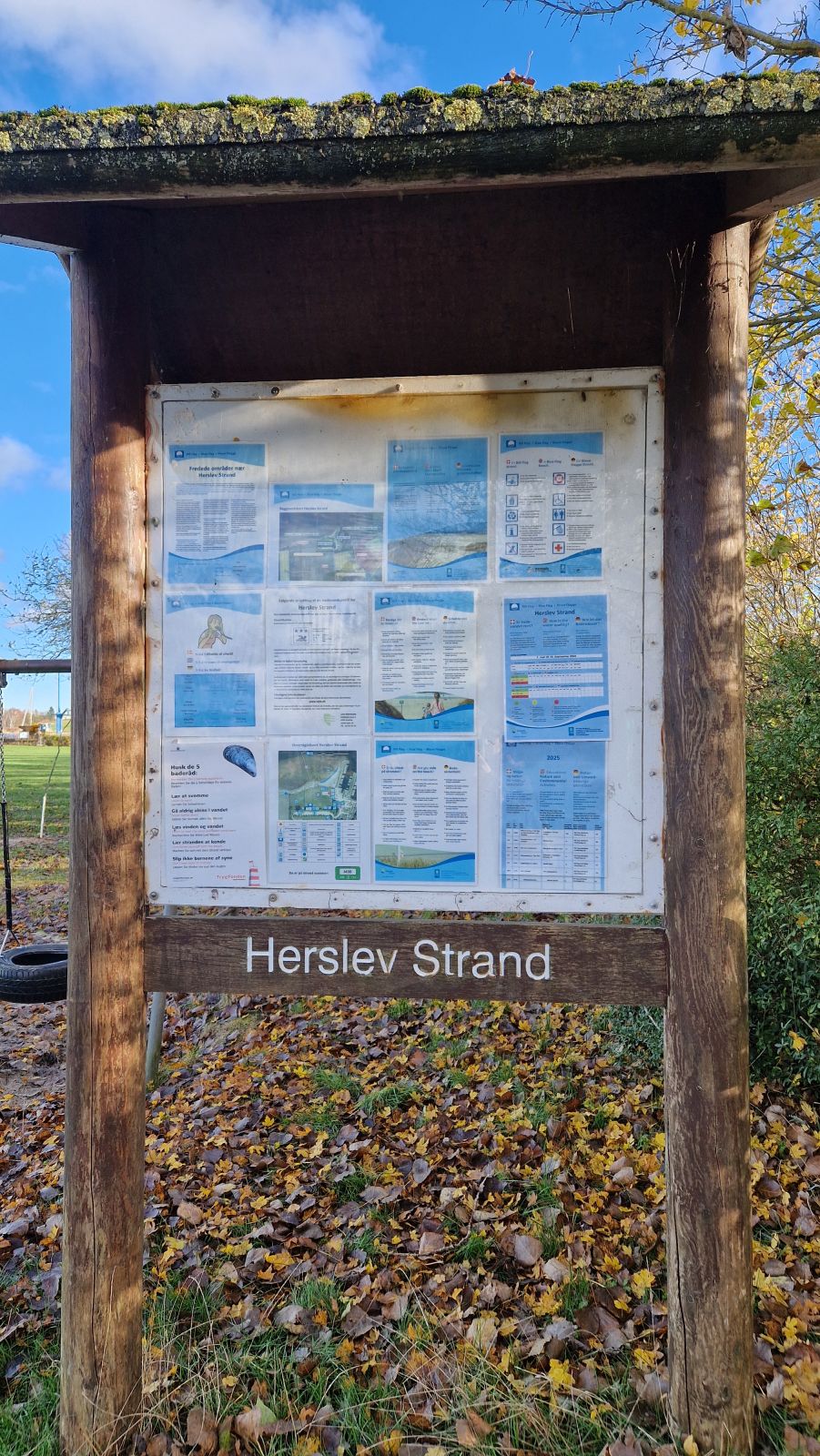 Infotavle om Herslev Strand