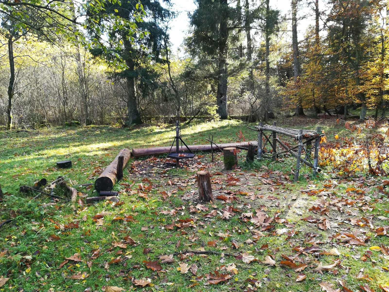 Primitiv overnatningsplads med shelter ved Urhanevej i Kompedal Plantage – miniature 2