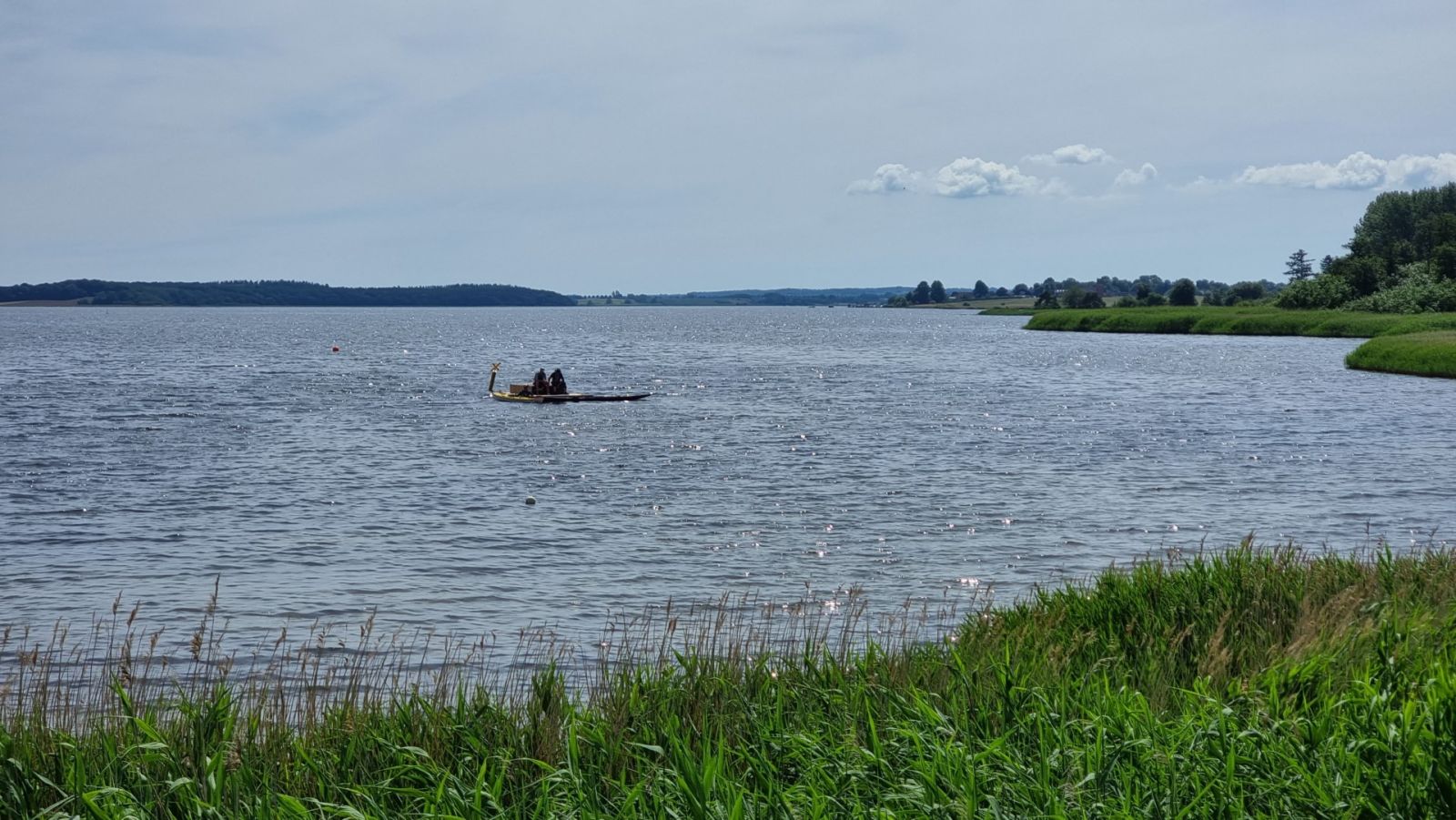 Udsigt til den flydende lejrplads