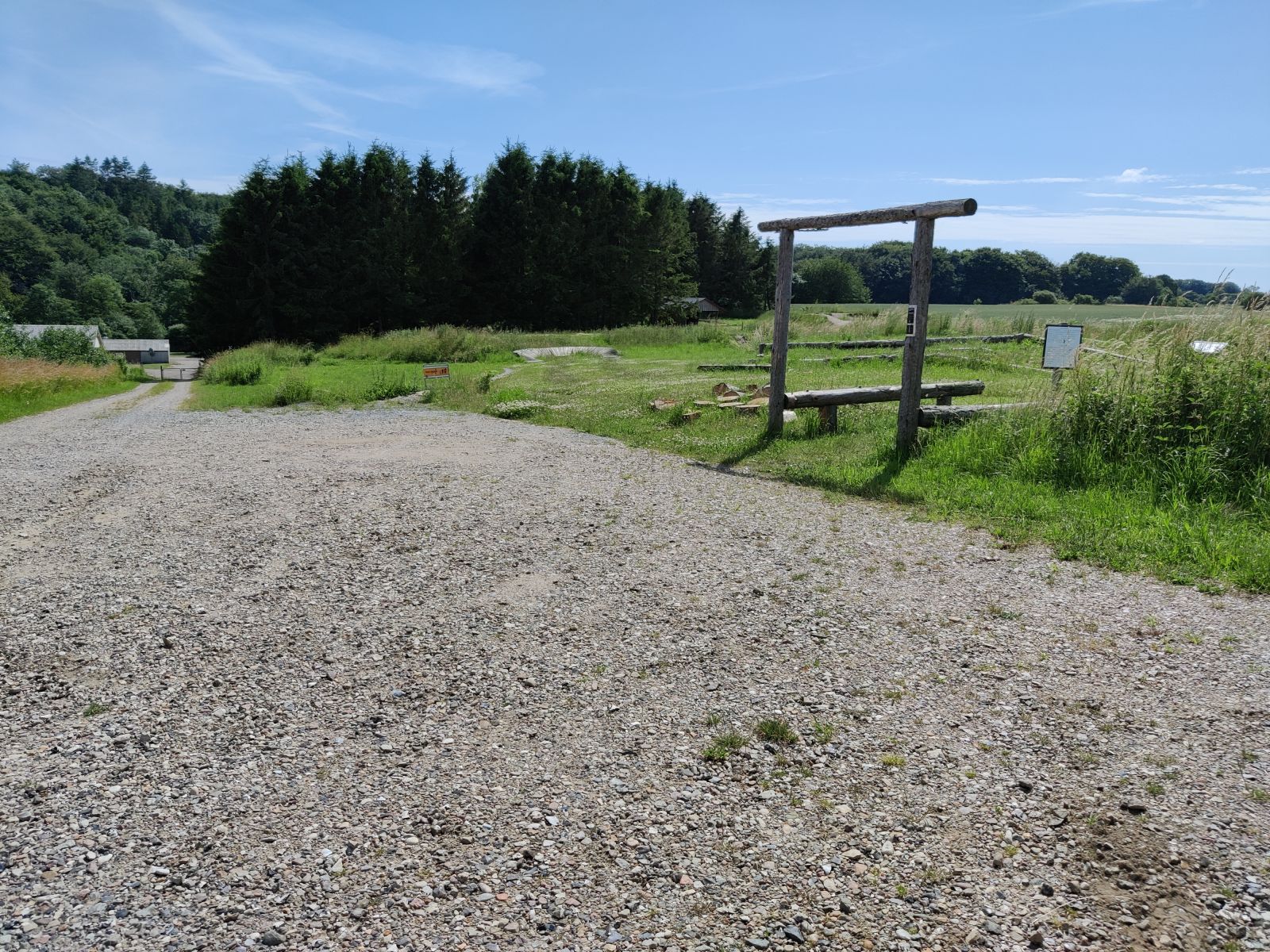 Grus parkering ved parken