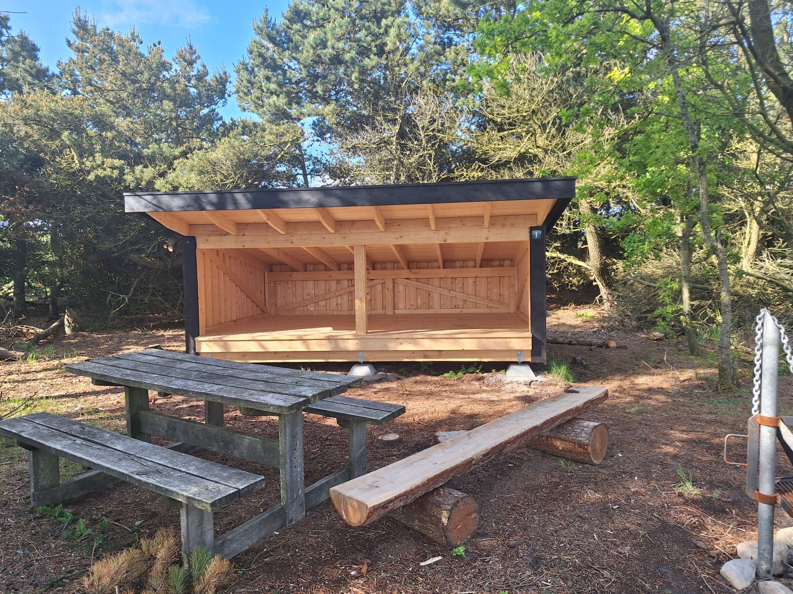 Billedet viser faciliteten med shelter