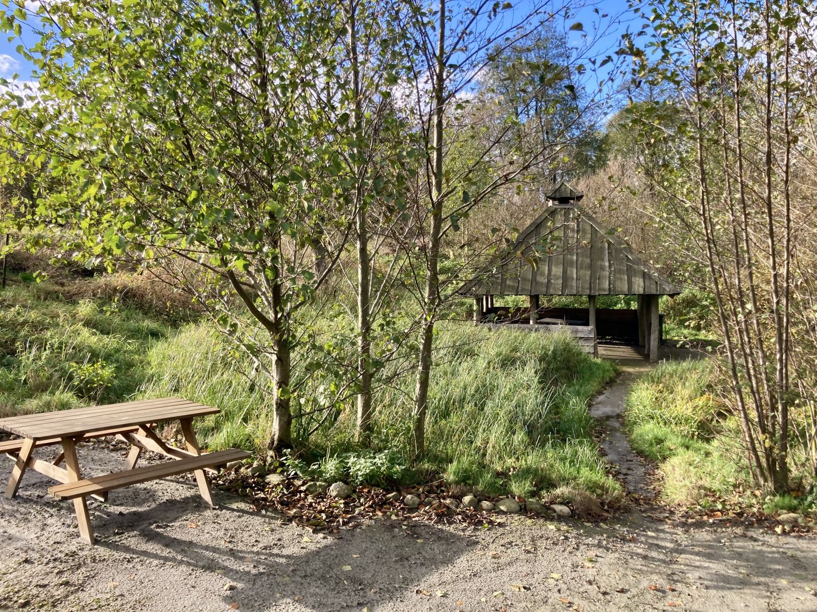Bålhytte ved Aller Mølledam, shelter in Denmark