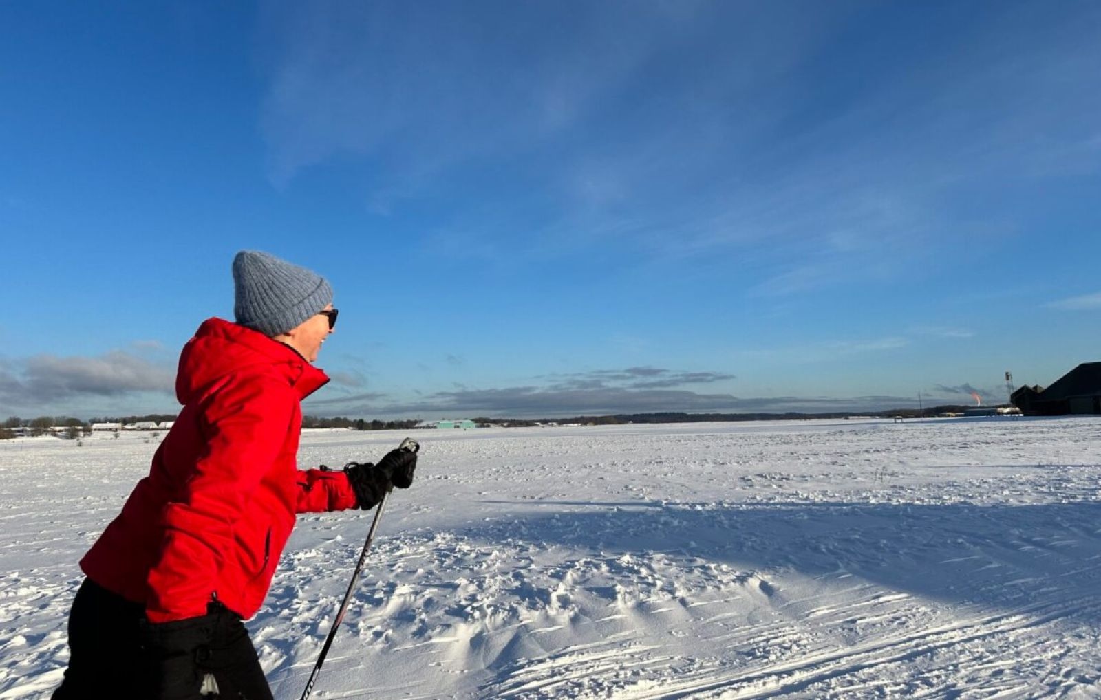 skiløber på Flyvestation Værløse