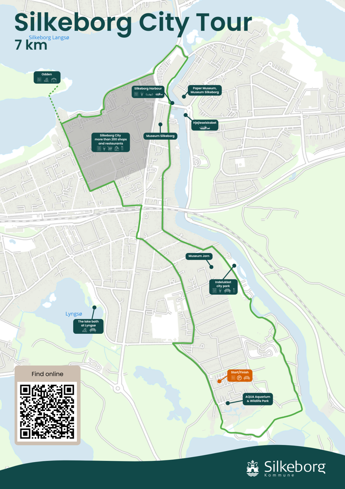 Kort med Silkeborg Tour